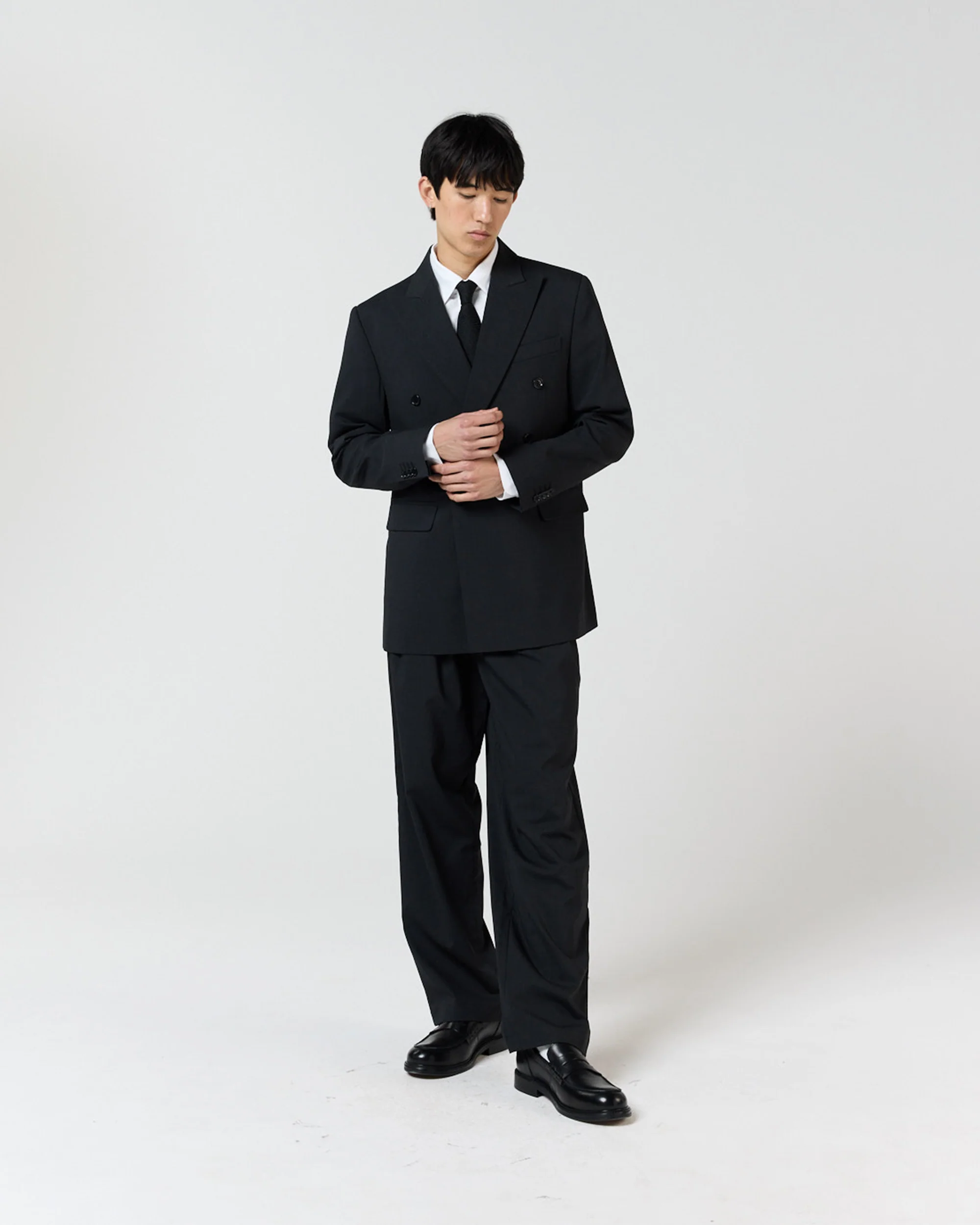 DOUBLE BREASTED SUIT - BLACK - Image 4