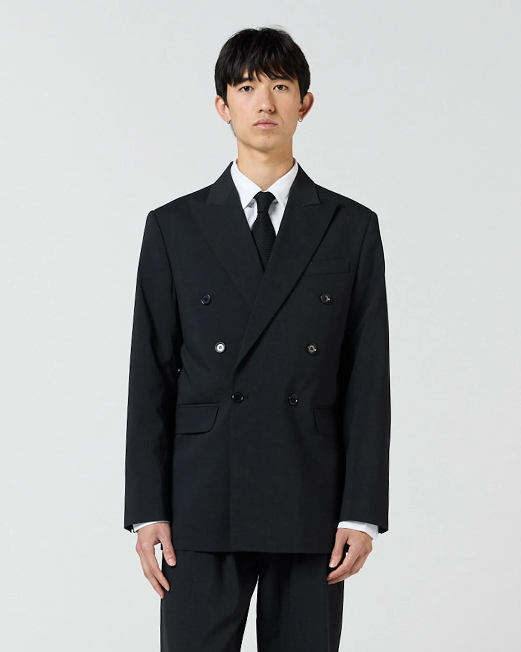 DOUBLE BREASTED SUIT - BLACK - Image 5