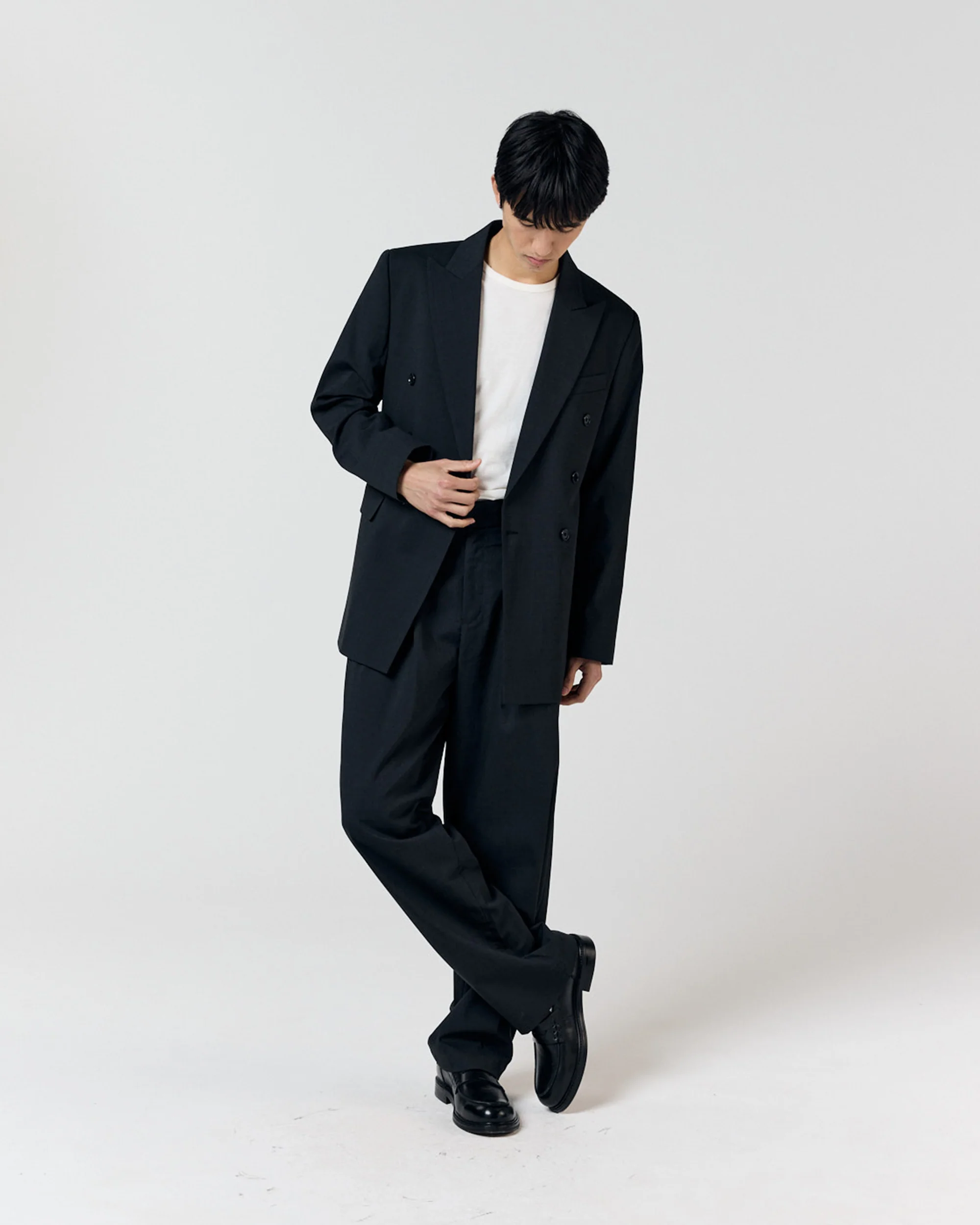 DOUBLE BREASTED SUIT - BLACK - Image 6