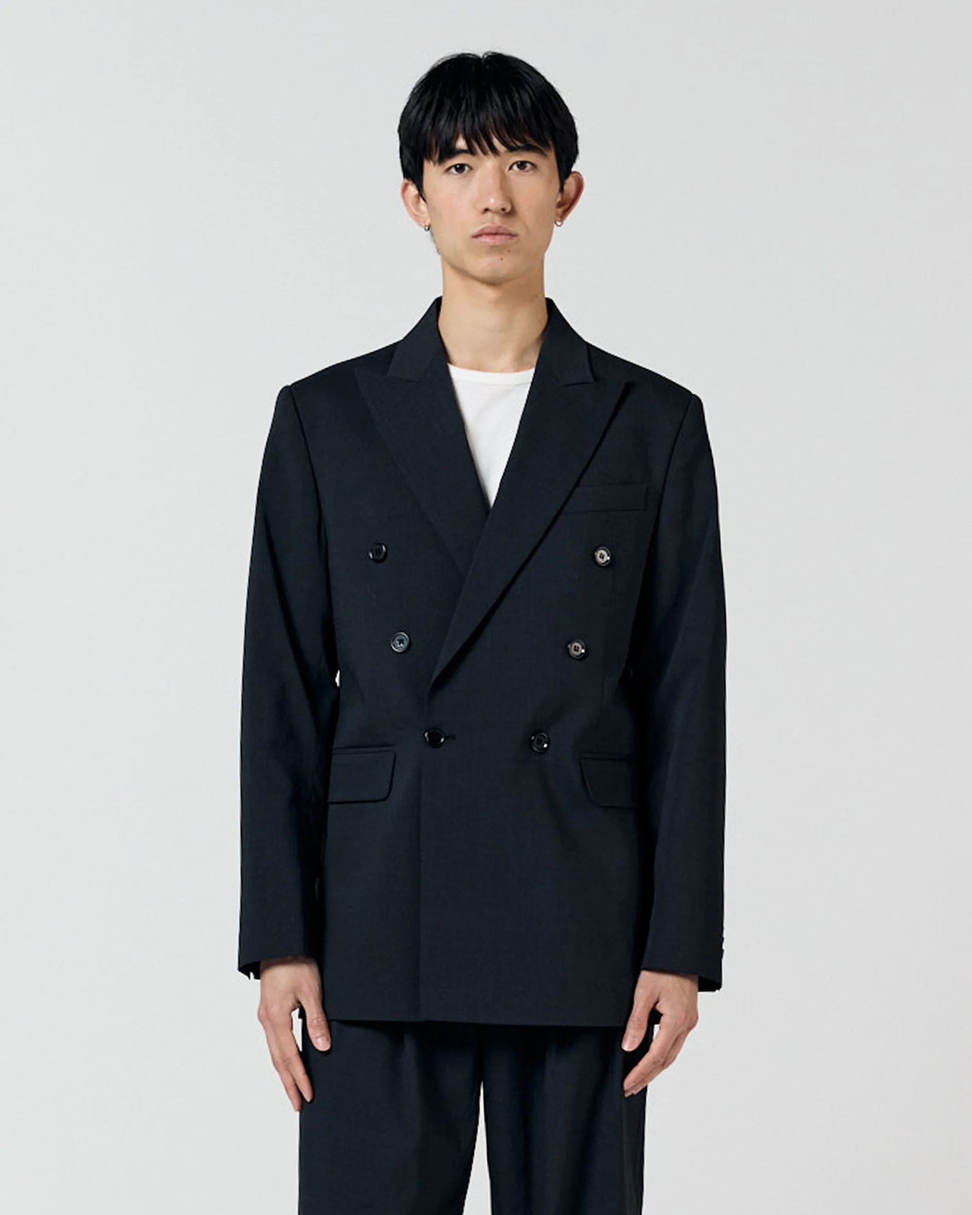 DOUBLE BREASTED SUIT - BLACK - Image 7