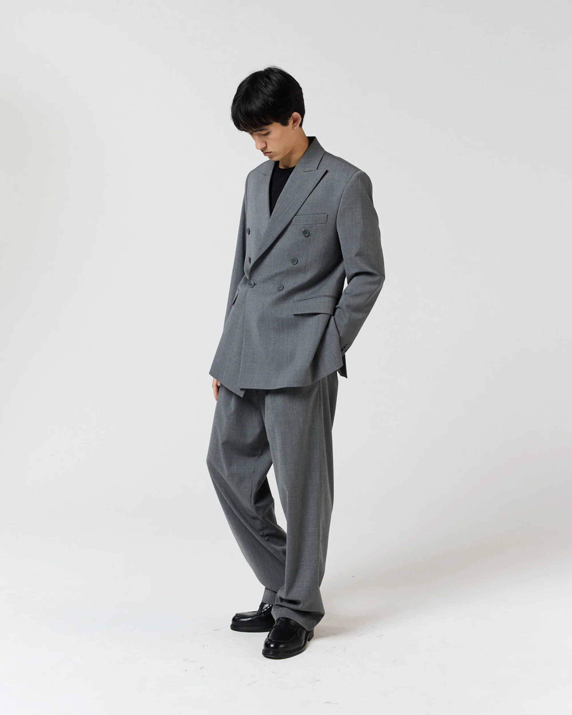 DOUBLE BREASTED SUIT - CHARCOAL GREY - Image 2