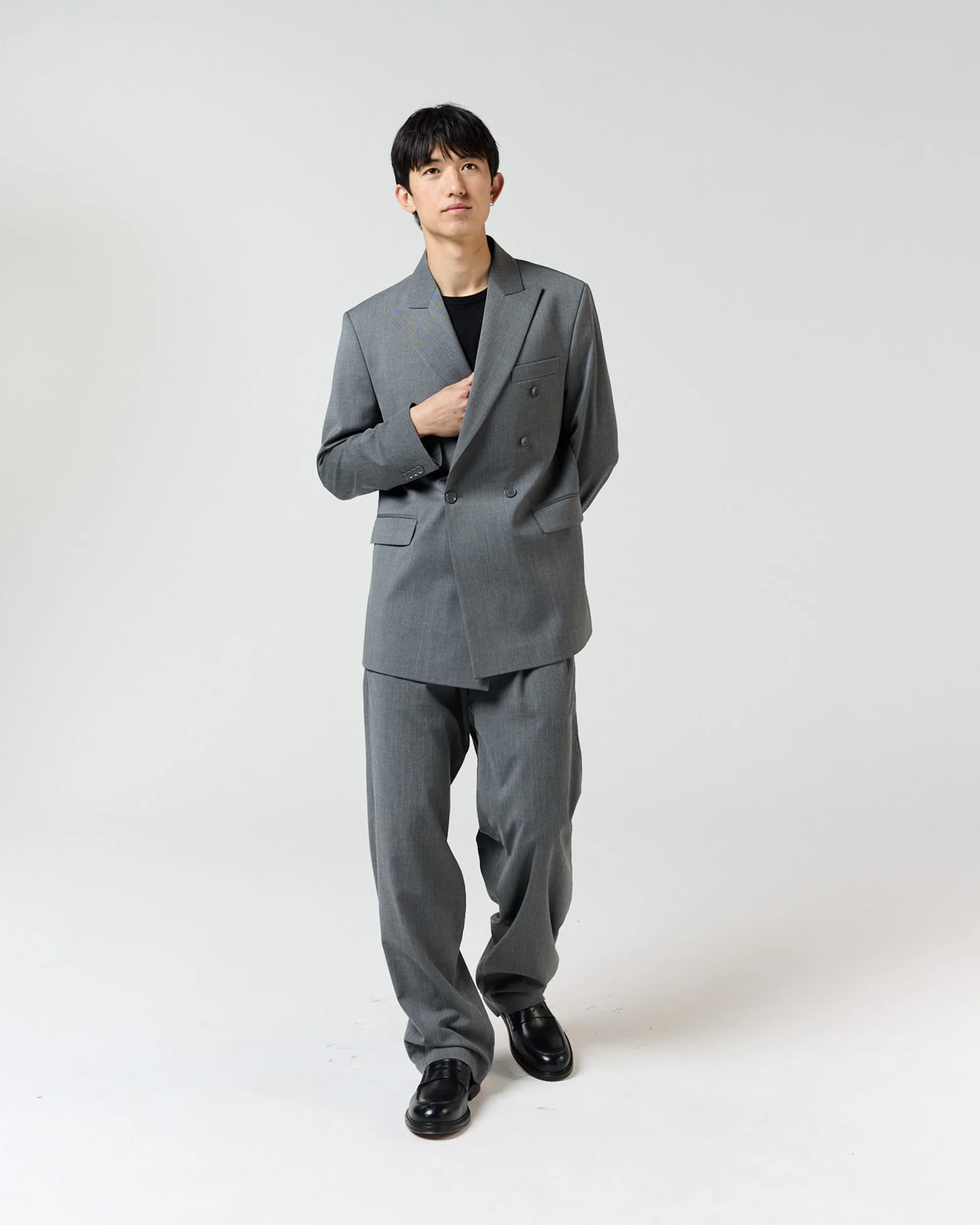 DOUBLE BREASTED SUIT - CHARCOAL GREY - Image 6