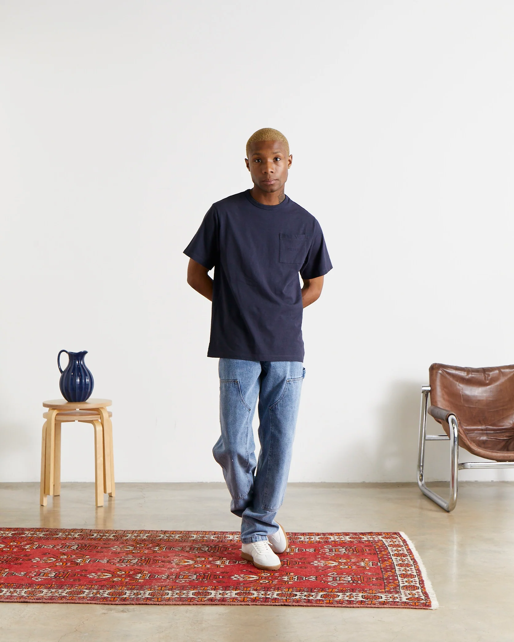 Everyday Pocket Tee - Navy - Image 2
