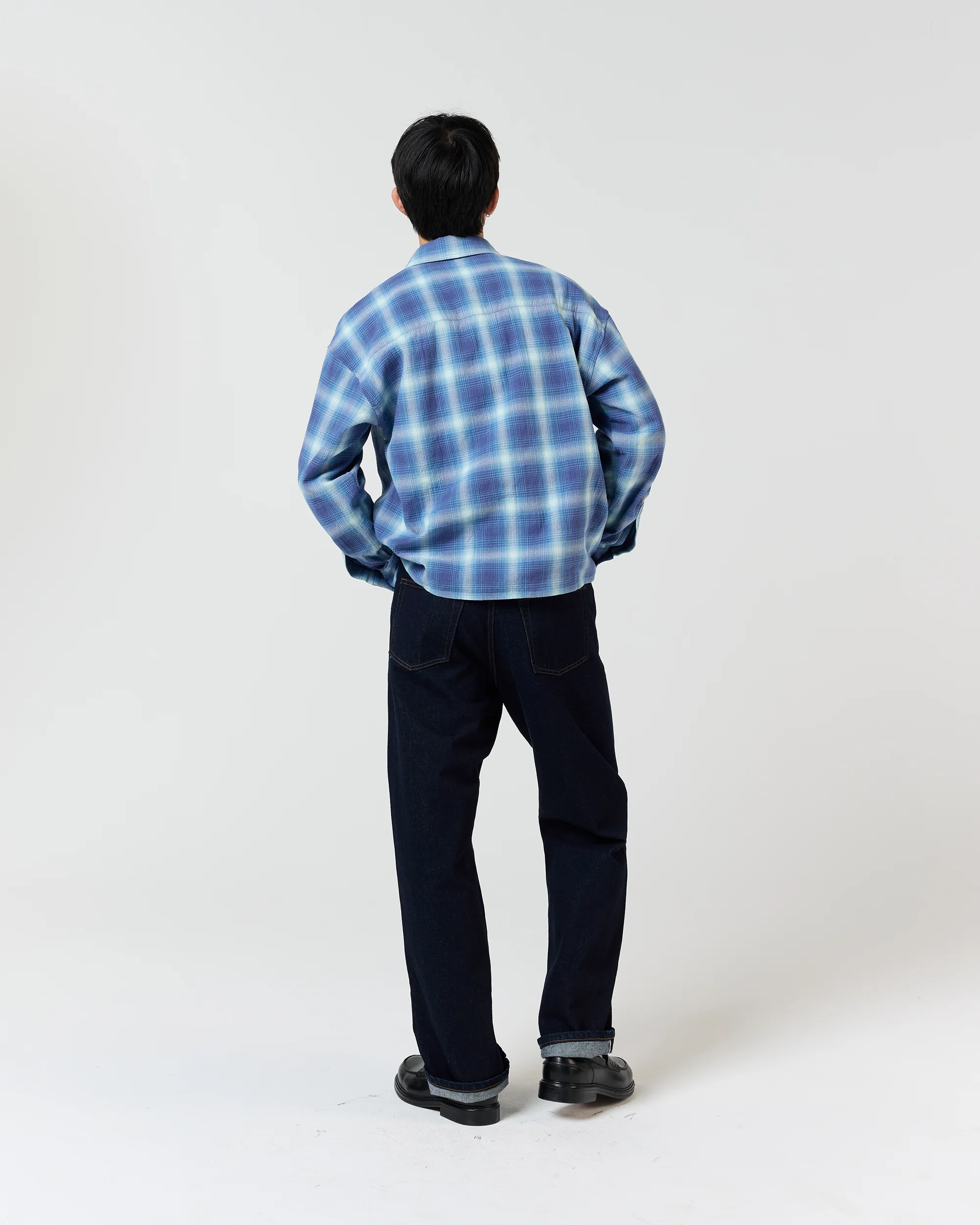 Japanese Shirt - Blue Plaid - Image 4