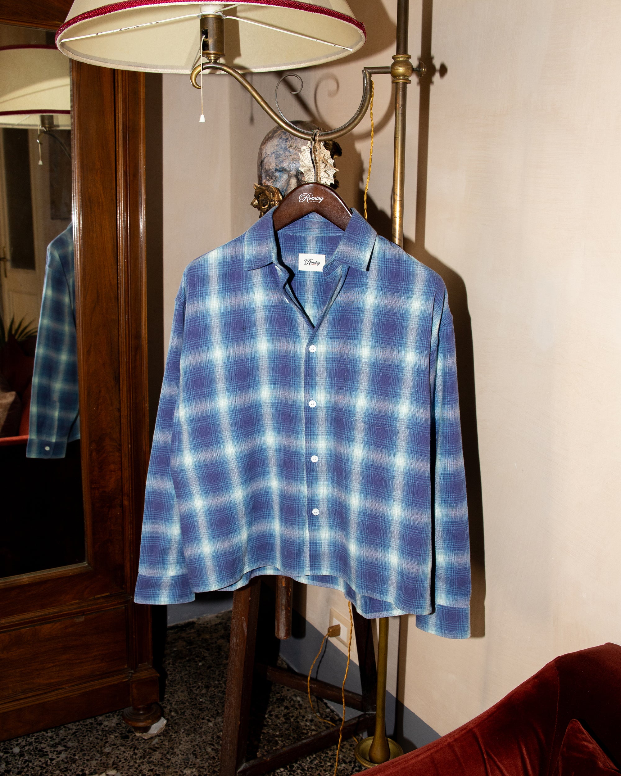 Japanese Shirt - Blue Plaid - Image 5