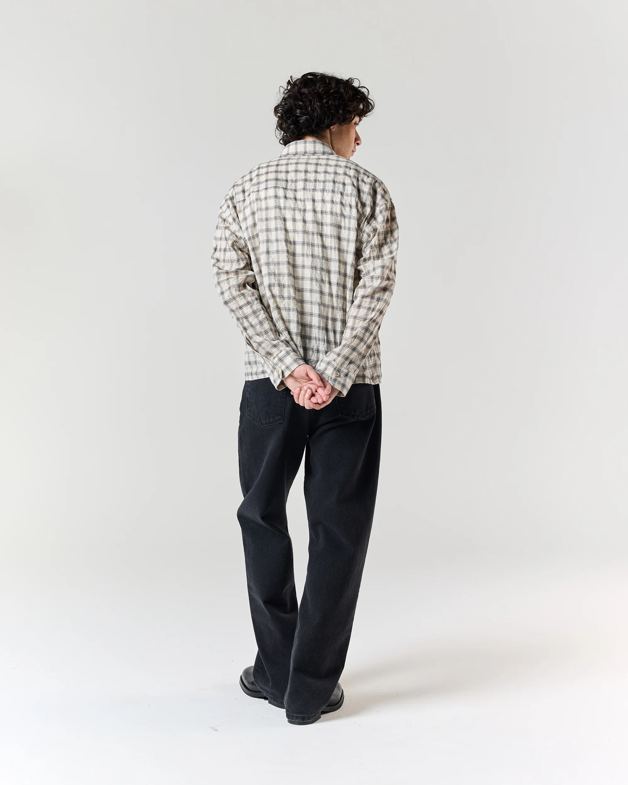 Japanese Shirt - Cream Check - Image 4