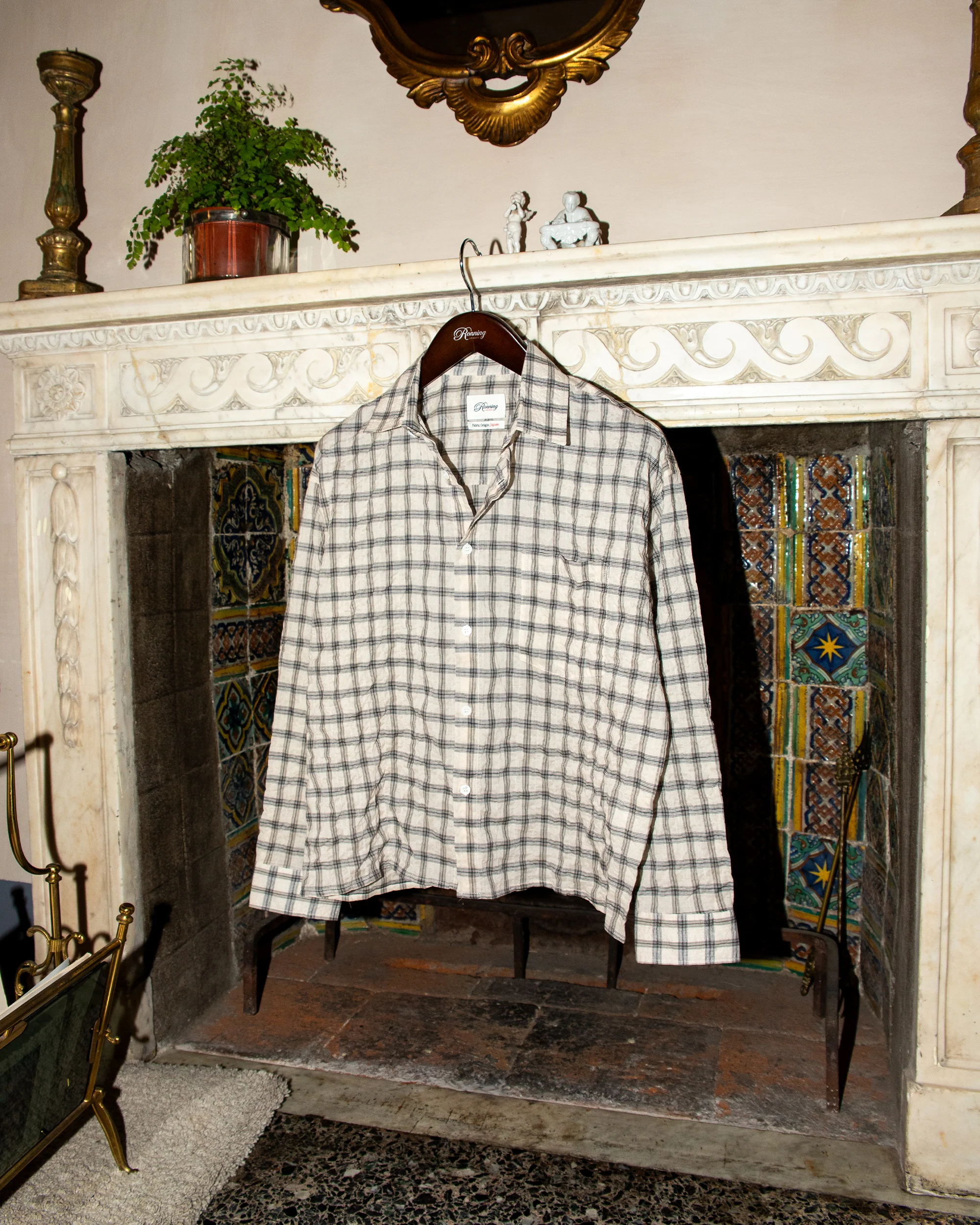 Japanese Shirt - Cream Check - Image 5