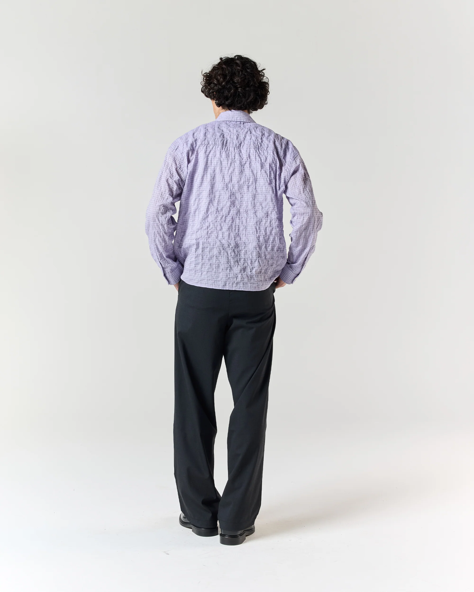 Japanese Shirt - Lilac Grid - Image 4