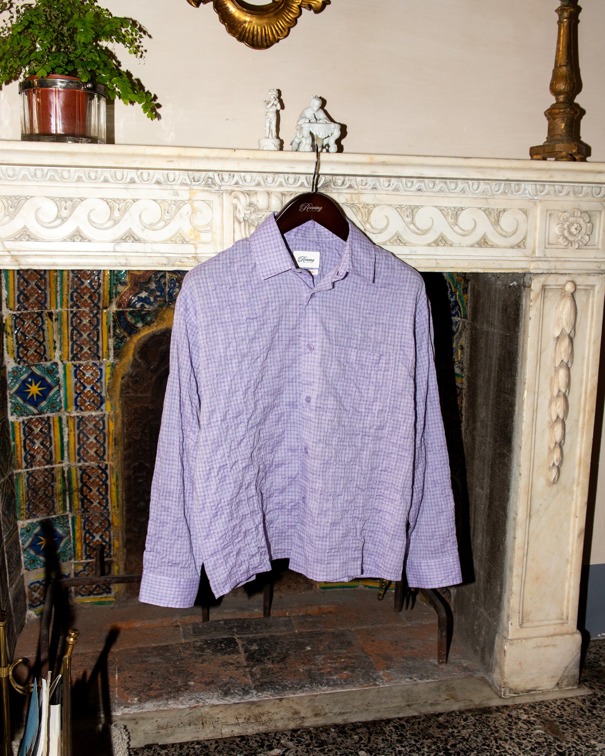 Japanese Shirt - Lilac Grid - Image 5