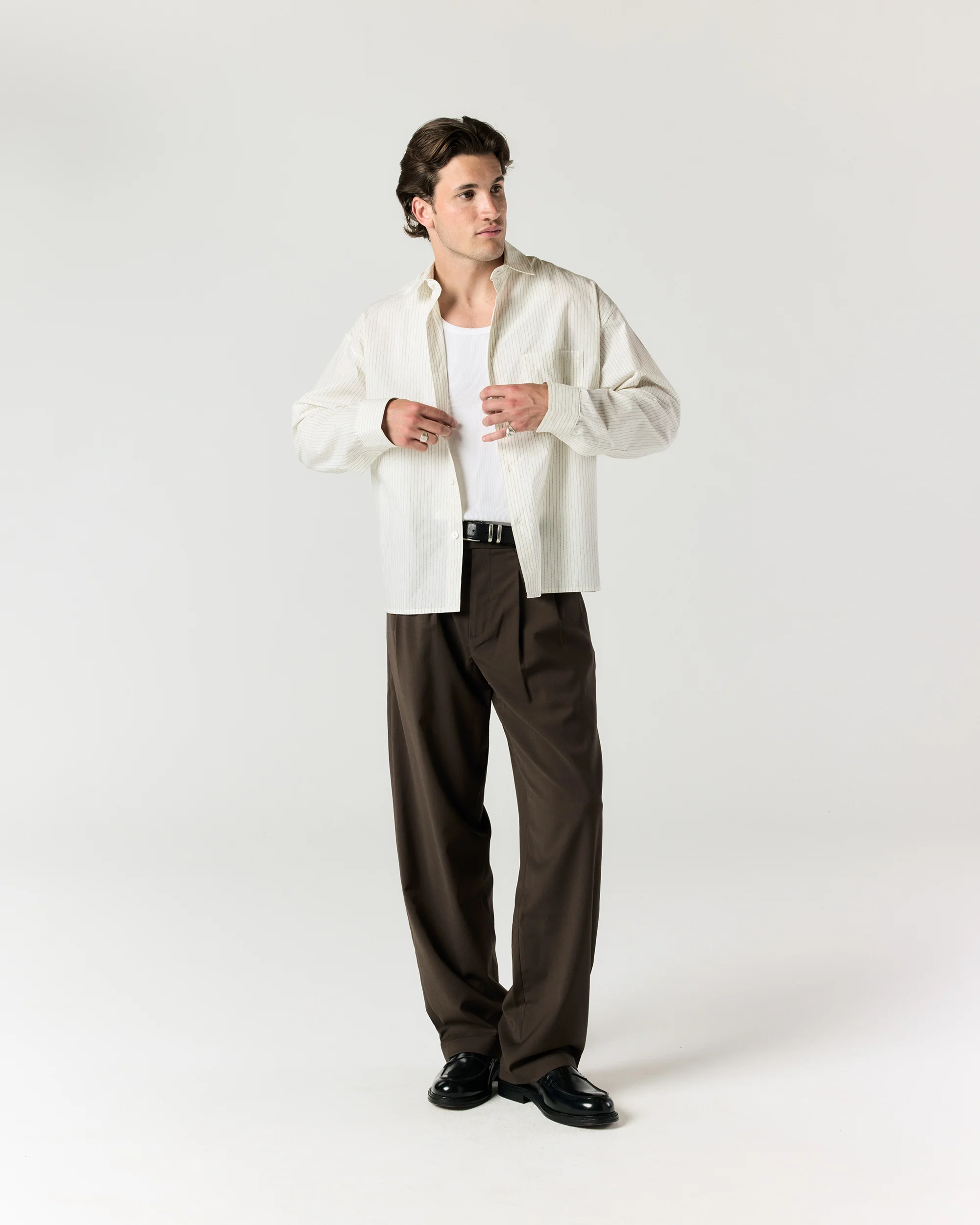 Everyday Shirt - Cream Stripe - Image 3
