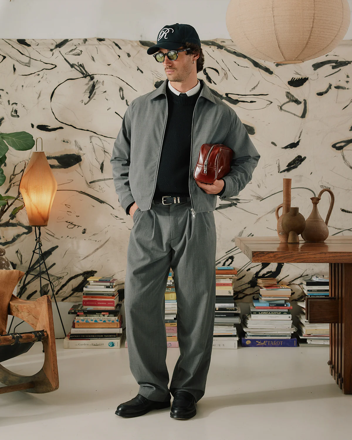 Pleated Pant - Charcoal Grey - Image 6