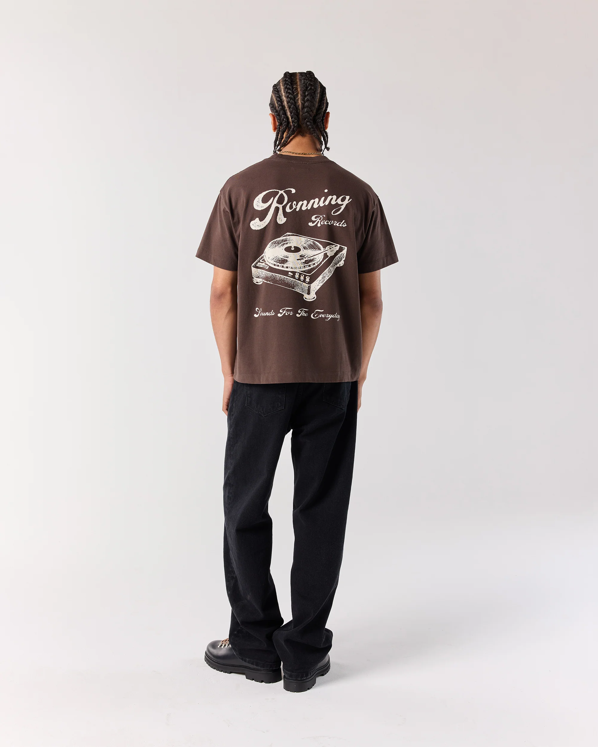 Records Tee - Mocha Brown