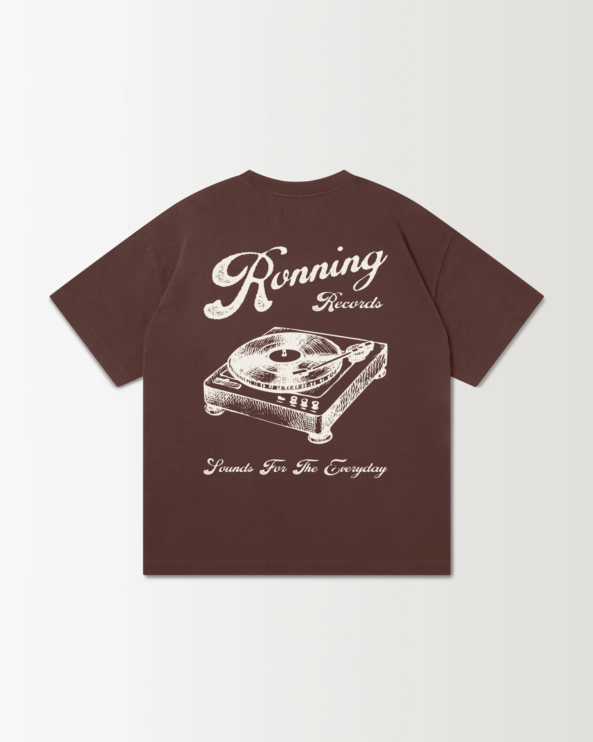 Records Tee - Mocha Brown - Image 2